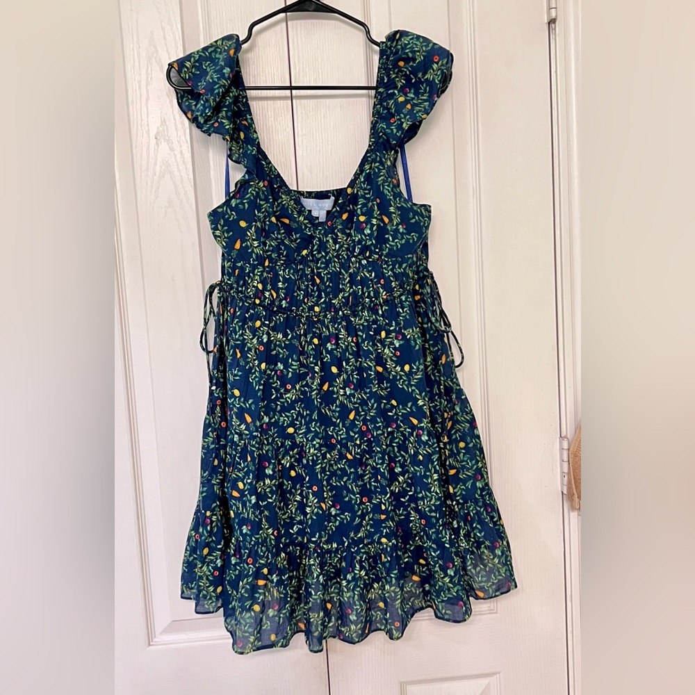Hill House Home The Lucia Dress in Midnight Garden Cotten - Size Small